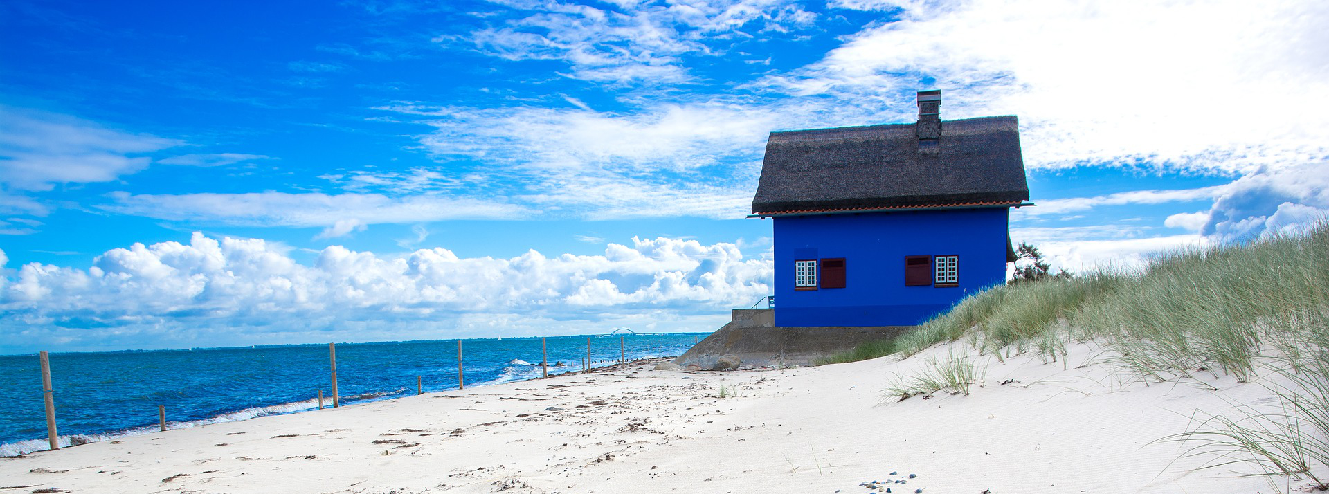 Blaues Haus am Graswader in Heiligenhafen